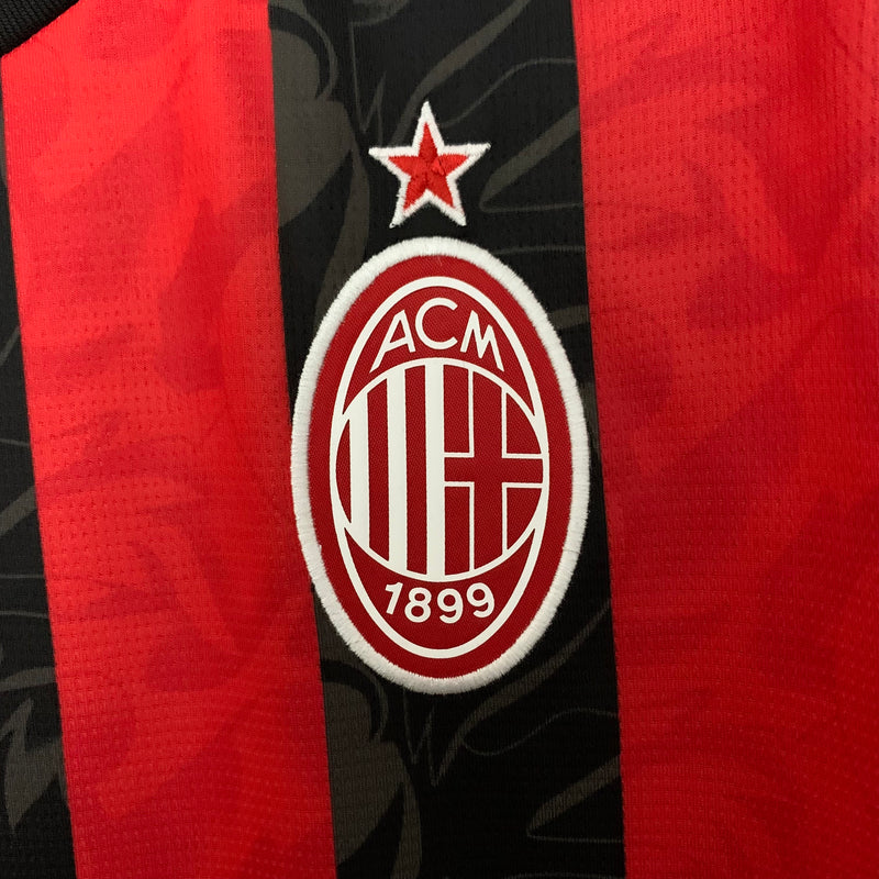 Camisa Milan Titular 25/26 - Torcedor - Lançamento