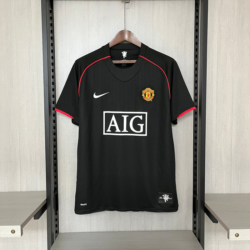 Camisa Manchester United Reserva Preta 07/08 - Versão Retro