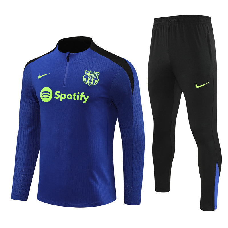Conjunto Treino Barcelona 24/25 - Versão Jogador - Azul e preto