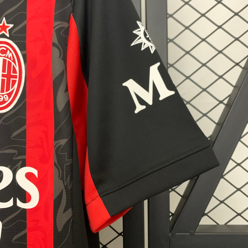 Camisa Milan Titular 25/26 - Torcedor - Lançamento