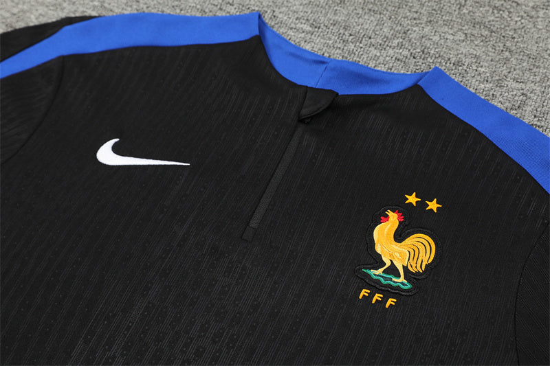 Conjunto Treino França 24/25 - Versão Jogador - Preto