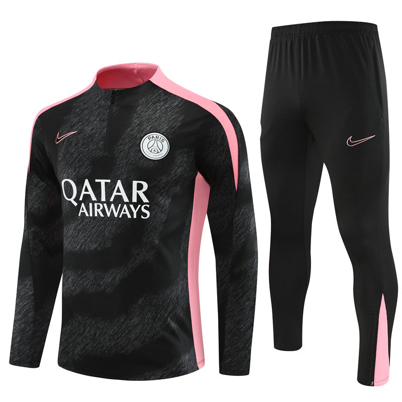 Conjunto Treino PSG 24/25 - Preto e rosa