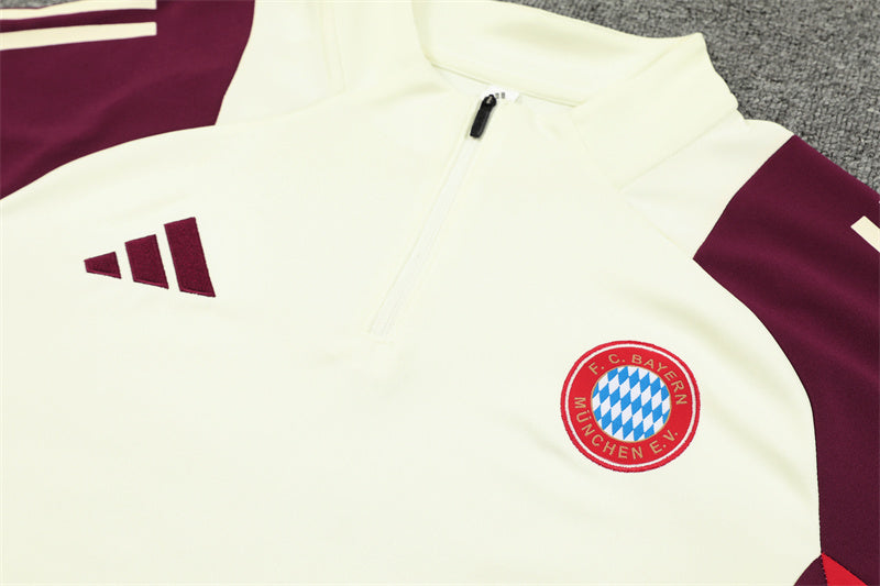 Conjunto Treino Bayern de Munique 24/25 - Branco e bordo