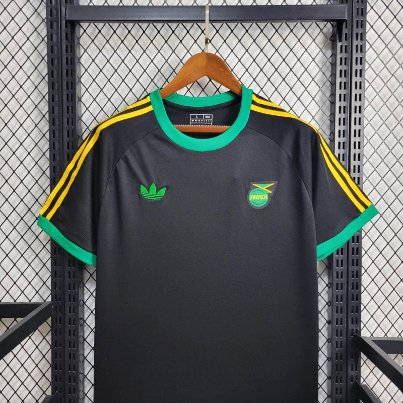Camisa Jamaica Originals 3 Stripes Preta - Torcedor Masculina - Lançamento