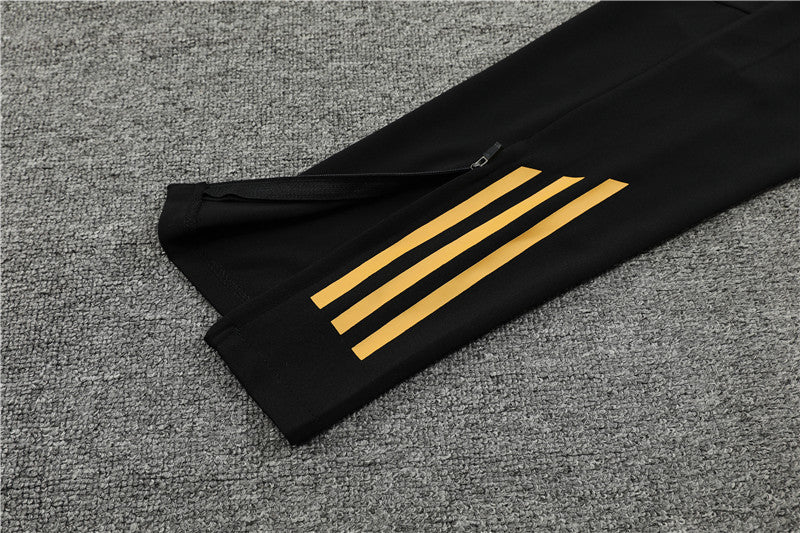 Conjunto Treino Real Madrid 24/25 - Preto e dourado