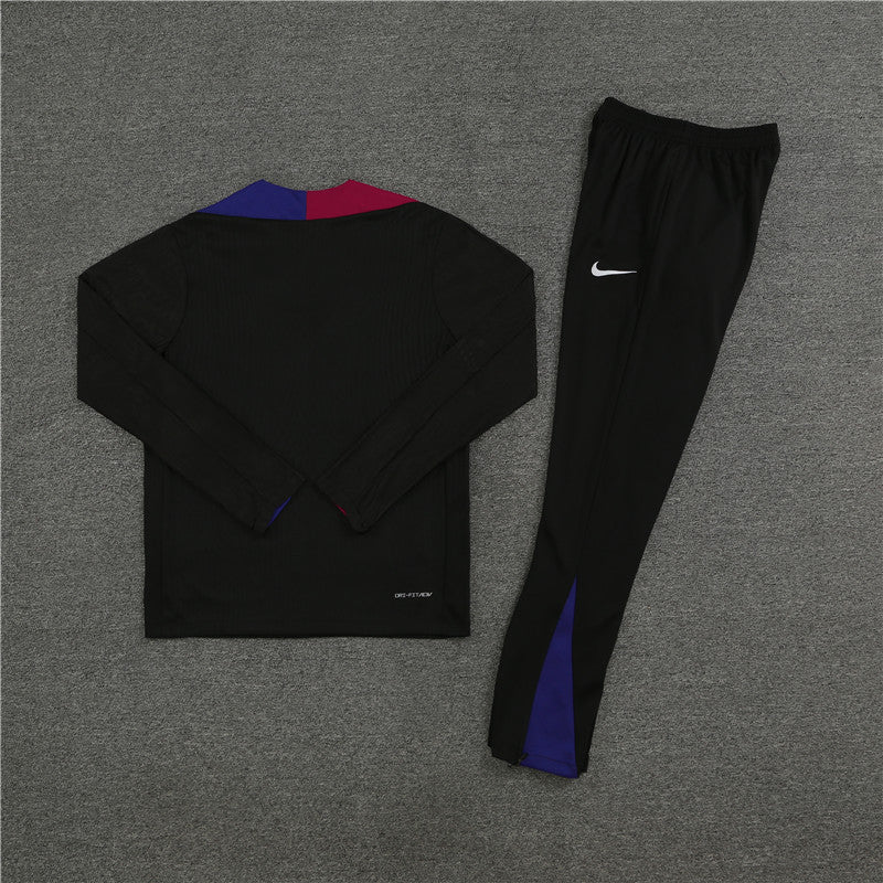 Conjunto Treino Barcelona 24/25 - Versão Jogador - Preto