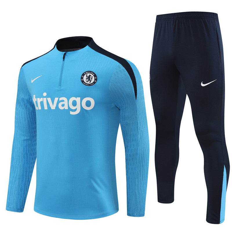 Conjunto Treino Chelsea 24/25 - Versão Jogador - Azul claro e marinho