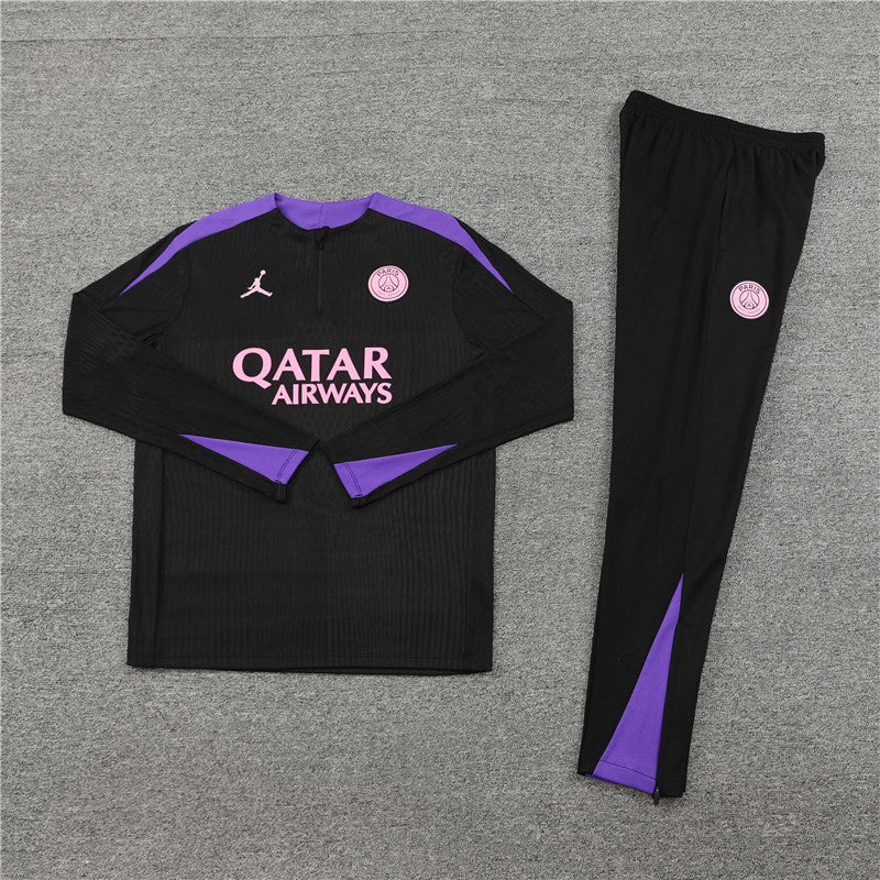 Conjunto Treino PSG 24/25 - Versão Jogador - Preto e lilás