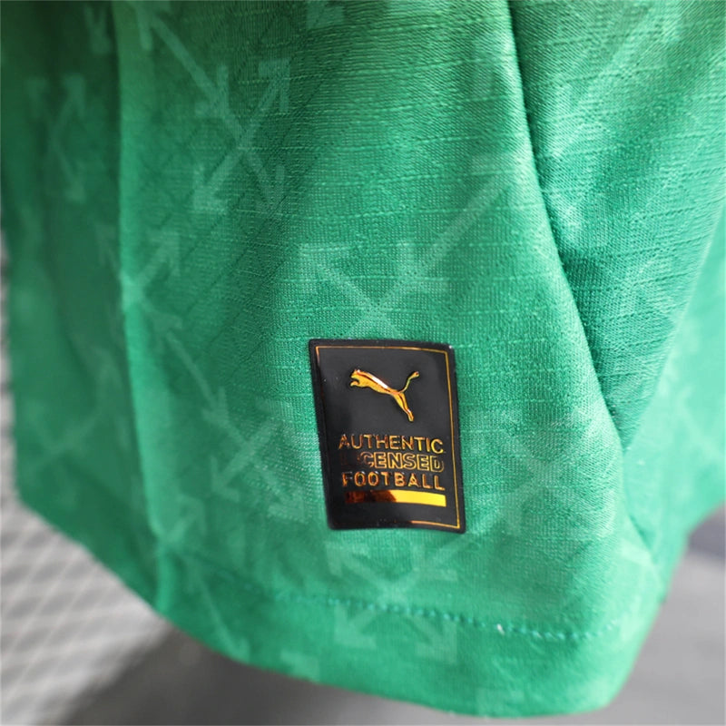 Camisa AC Milan X Off-White 4ª 2025 Edição Limitada "Black" - Jogador - Lançamento