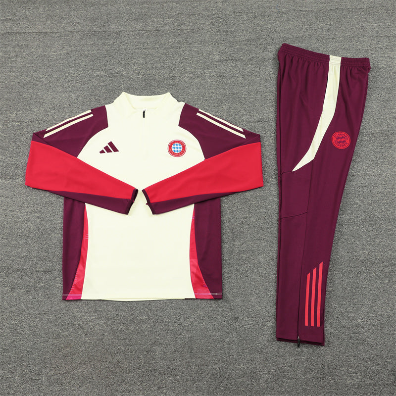 Conjunto Treino Bayern de Munique 24/25 - Branco e bordo