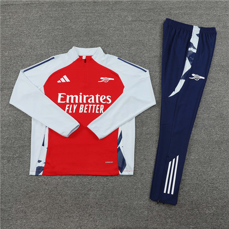Conjunto Treino Arsenal 24/25 - Vermelho, branco e azul