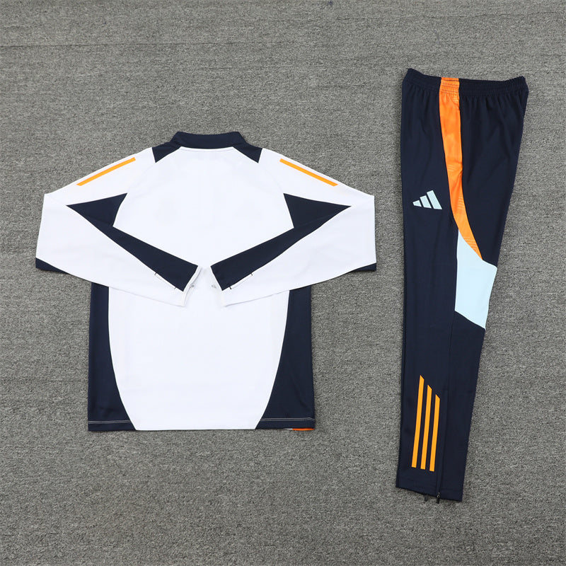 Conjunto Treino Real Madrid 24/25 - Branco e azul