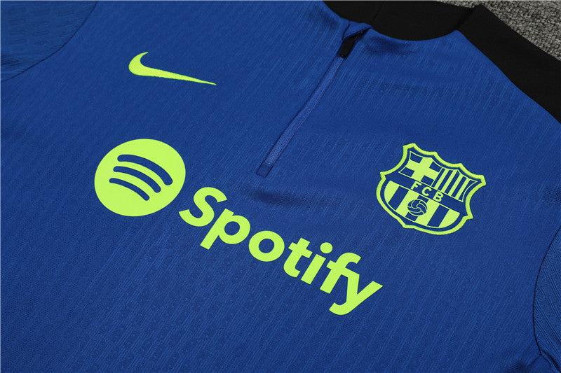 Conjunto Treino Barcelona 24/25 - Versão Jogador - Azul e preto