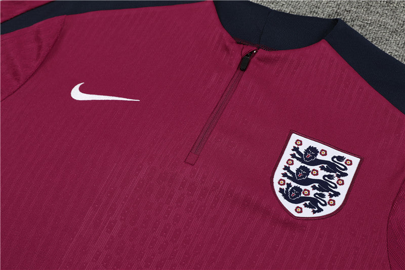 Conjunto Treino Inglaterra 24/25 - Versão Jogador - Bordo e azul marinho