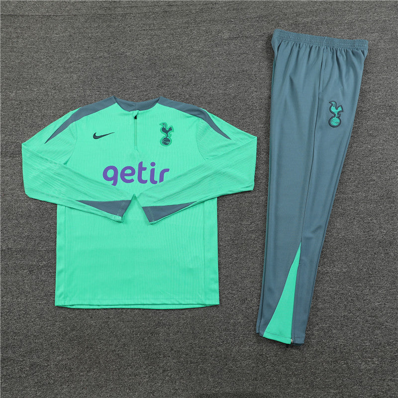Conjunto Treino Tottenham 24/25 - Versão Jogador - Verde água e cinza