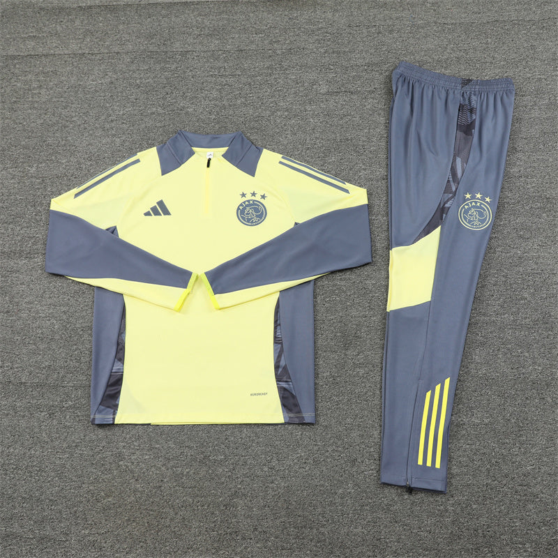Conjunto Treino Ajax 24/25 - Amarelo claro e cinza