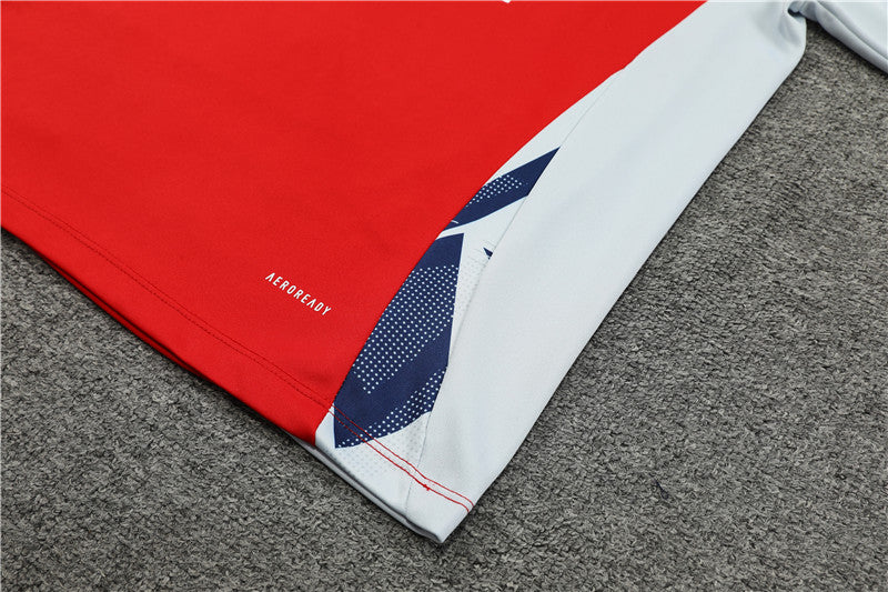 Conjunto Treino Arsenal 24/25 - Vermelho, branco e azul