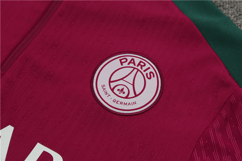 Conjunto Treino PSG 24/25 - Versão Jogador - Bordo e preto