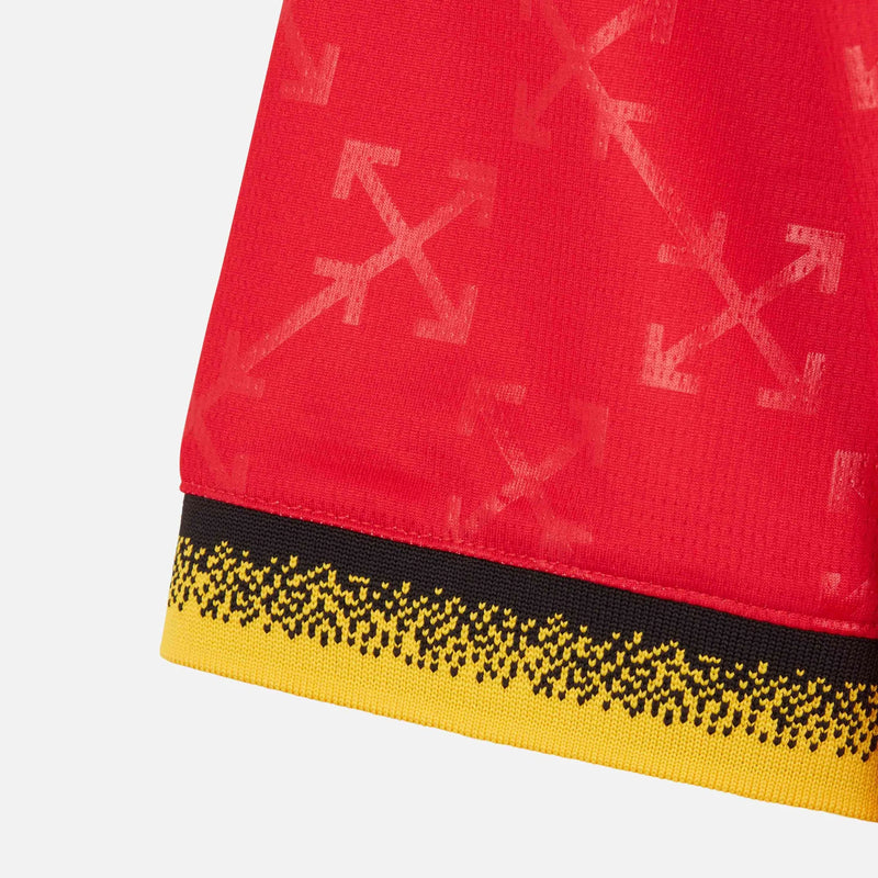 Camisa AC Milan X Off-White 4ª 2025 Edição Limitada "Red" - Torcedor - Lançamento