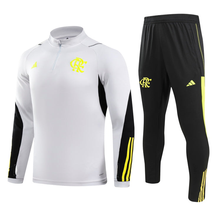 Conjunto Treino Flamengo 24/25 - Cinza e preto