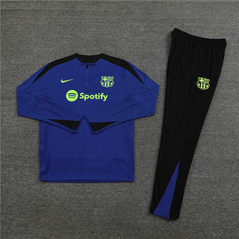 Conjunto Treino Barcelona 24/25 - Versão Jogador - Azul e preto