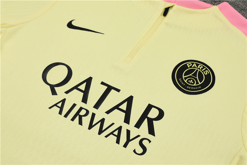 Conjunto Treino PSG 24/25 - Versão Jogador - Amarelo e preto