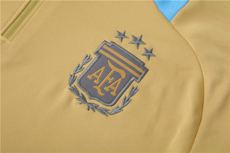 Conjunto Treino Argentina 24/25 - Dourado e cinza