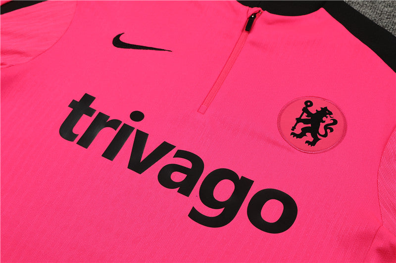 Conjunto Treino Chelsea 24/25 - Versão Jogador - Rosa e preto