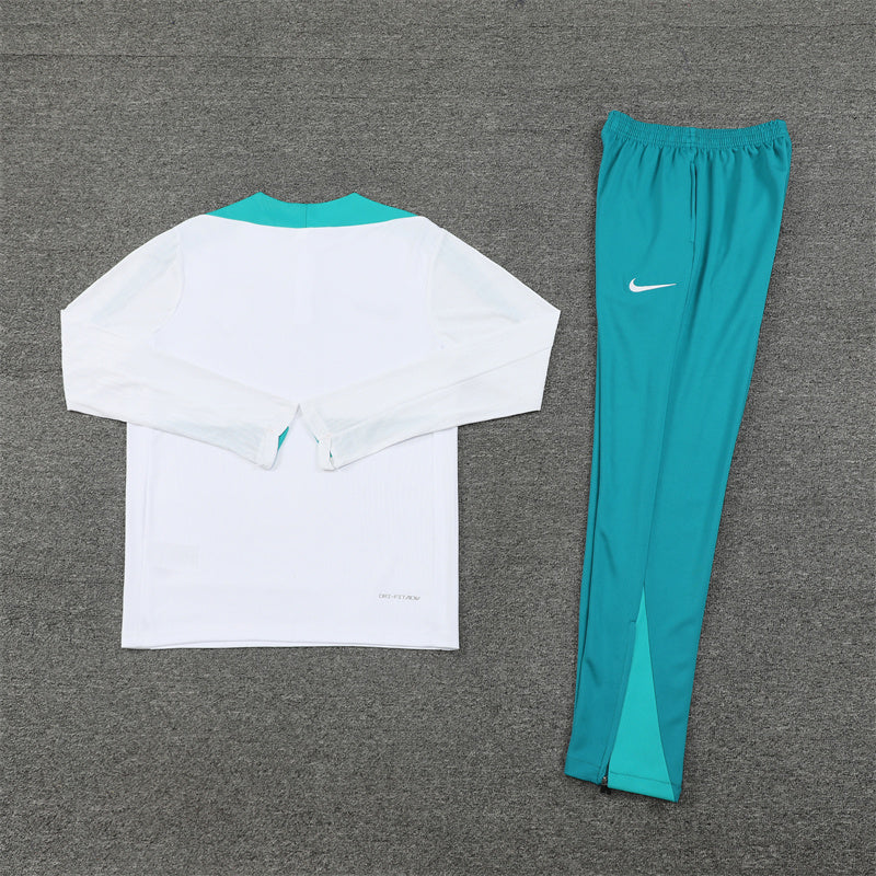 Conjunto Treino Portugal 24/25 - Versão Jogador - Branco e azul