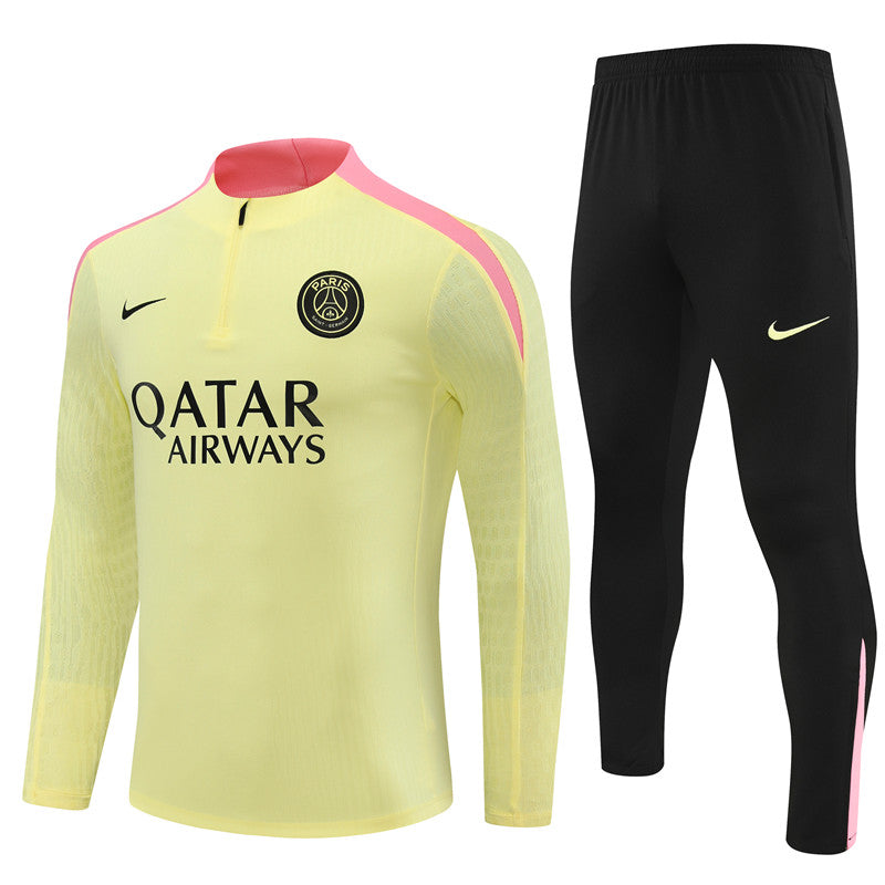 Conjunto Treino PSG 24/25 - Versão Jogador - Amarelo e preto