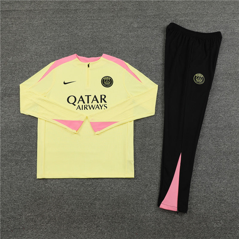 Conjunto Treino PSG 24/25 - Versão Jogador - Amarelo e preto