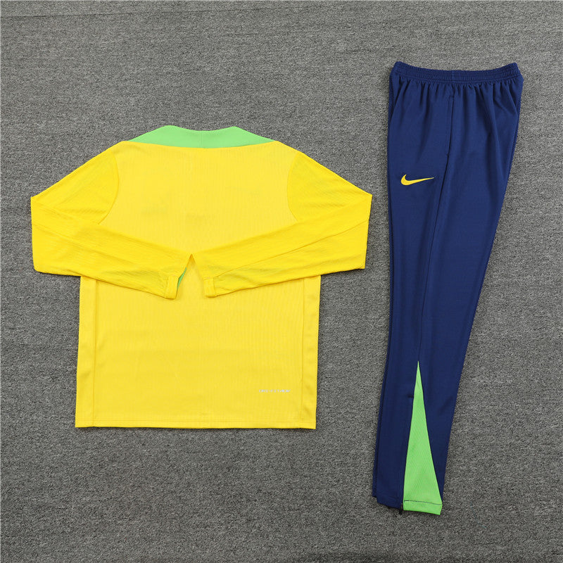 Conjunto Treino Brasil 24/25 - Versão Jogador - Amarelo e azul