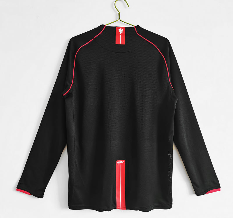Camisa Manchester United Reserva Preta 07/08 - Versão Retro Manga Longa