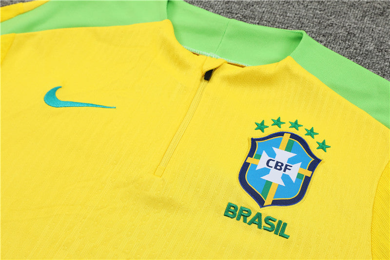 Conjunto Treino Brasil 24/25 - Versão Jogador - Amarelo e azul