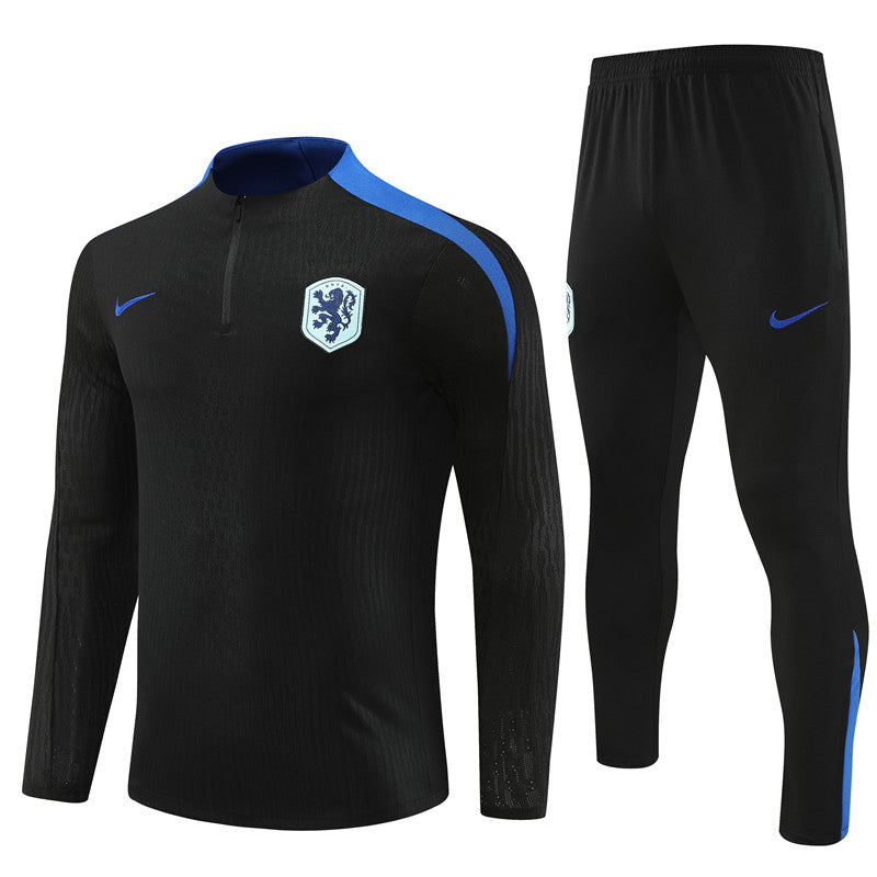 Conjunto Treino Holanda 24/25 - Versão Jogador - Preto