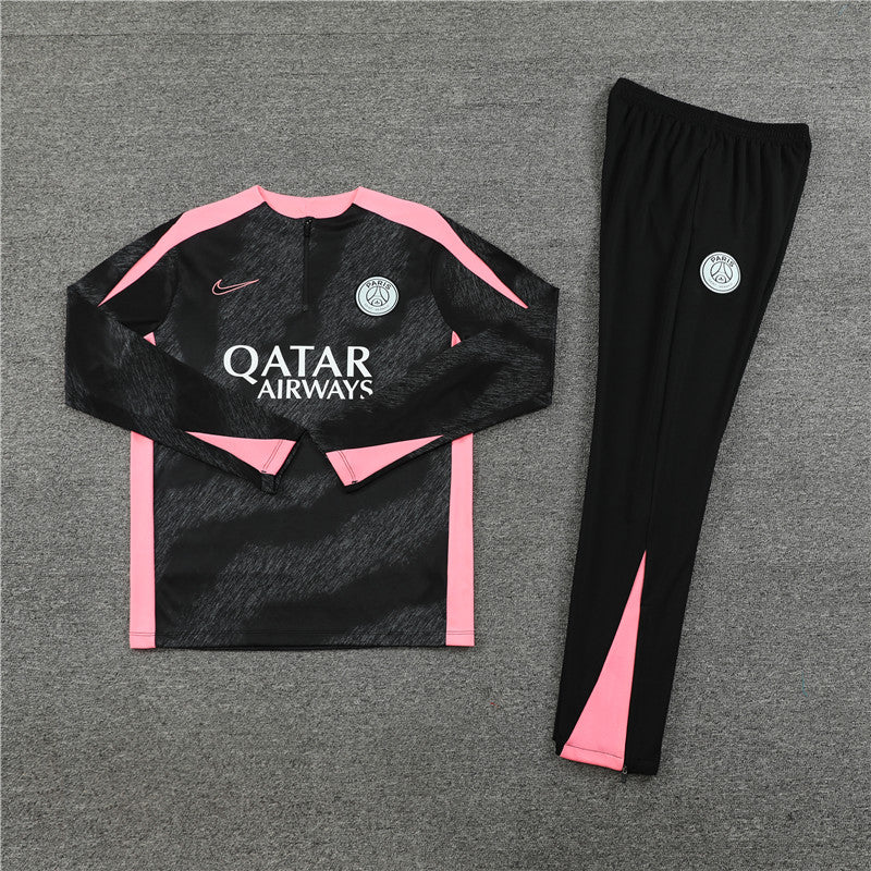 Conjunto Treino PSG 24/25 - Preto e rosa