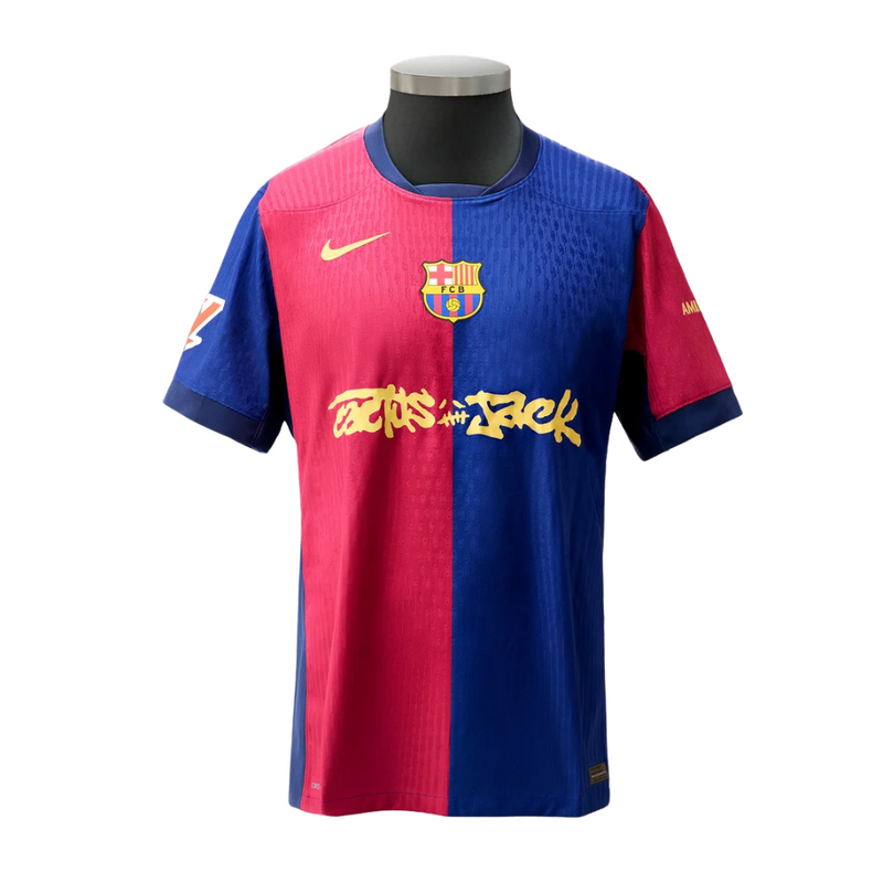 Camisa Barcelona Titular x "Travis Scott" - Versão jogador - Lançamento