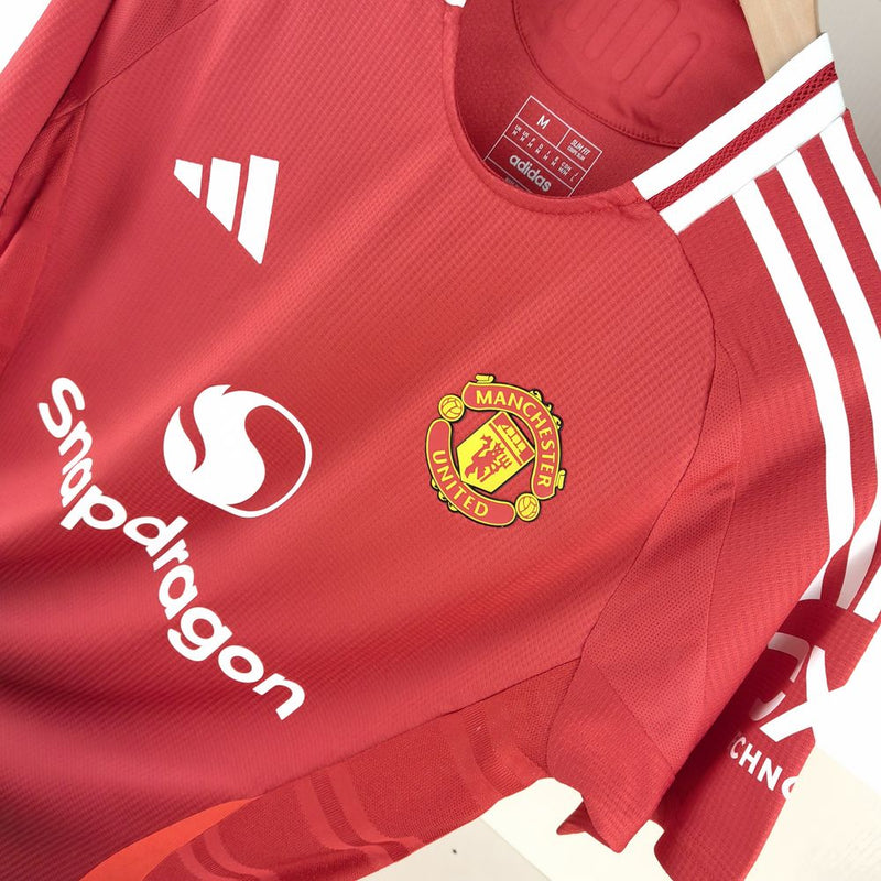 Camisa Manchester United Titular 24/25 - Versão Jogador - Lançamento