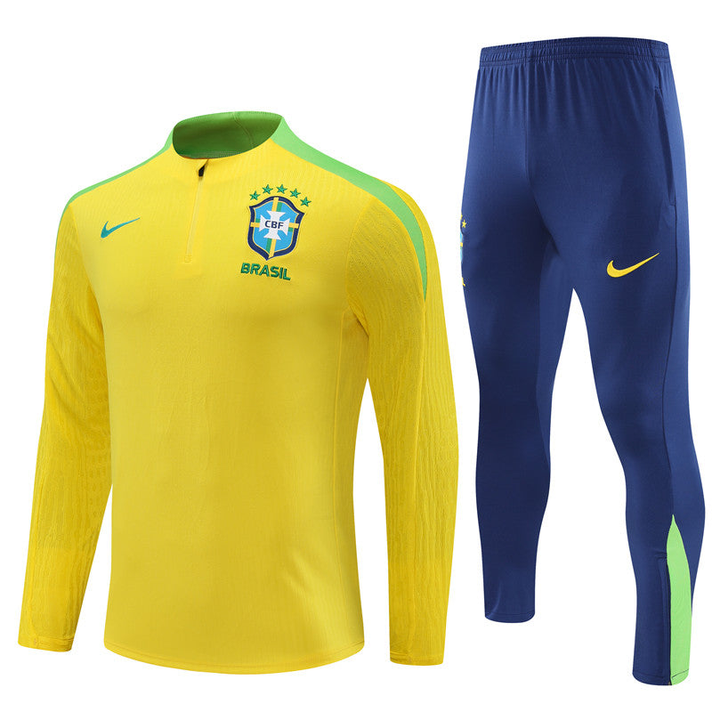 Conjunto Treino Brasil 24/25 - Versão Jogador - Amarelo e azul