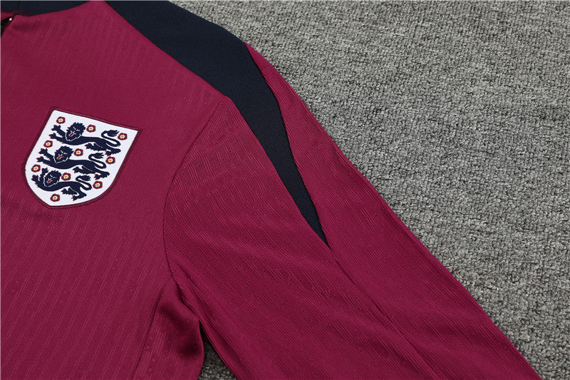 Conjunto Treino Inglaterra 24/25 - Versão Jogador - Bordo e azul marinho