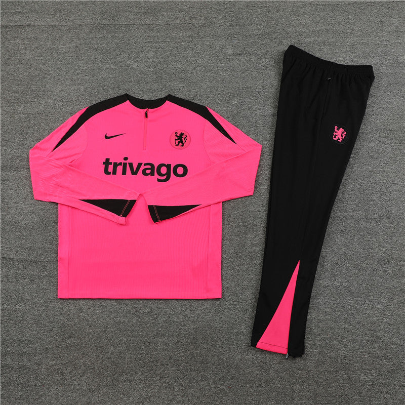 Conjunto Treino Chelsea 24/25 - Versão Jogador - Rosa e preto