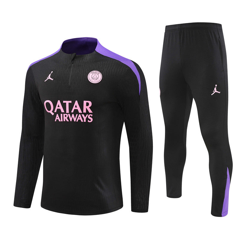 Conjunto Treino PSG 24/25 - Versão Jogador - Preto e lilás