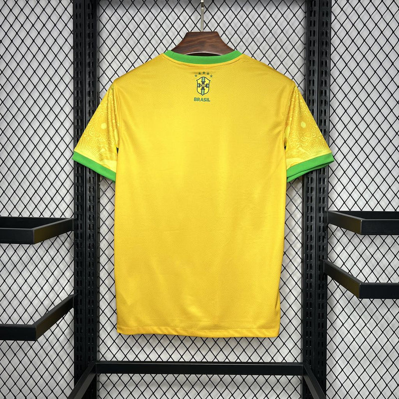 Camisa Brasil Cristo Redentor Amarela - Torcedor Masculina