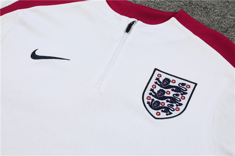 Conjunto Treino Inglaterra 24/25 - Versão Jogador - Branco e azul marinho