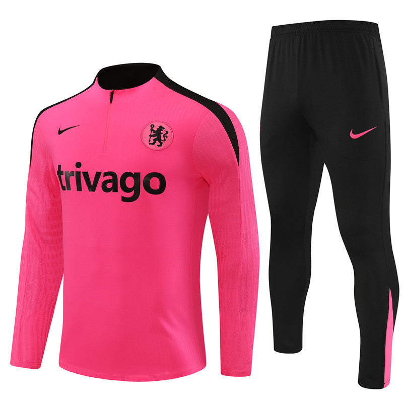 Conjunto Treino Chelsea 24/25 - Versão Jogador - Rosa e preto